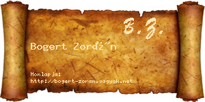 Bogert Zorán névjegykártya